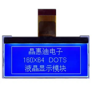 160*64 Dots Graphic Screen COG STN LCD Display JHD16064-G13BFW-B