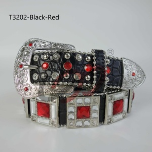 새로운 트렌드 블링 블링 라인 석 벨트 청바지를위한 어린이 웨스턴 카우보이 크리스탈 스터드 가죽 다이아몬드 벨트 - Product Image 2