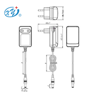 Adaptateur secteur 220V 230V AC vers DC 12V 2A 2.5A, adaptateurs d'alimentation 9V 2A, 12V 1.5A, 16.8V 1.5A, 24V 1A pour écran LED