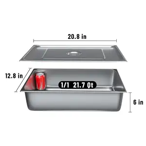 Hotel Restaurant Top Selling Best Price 9L Stainless Steel Food Warmer Serving Dish Chafing Dish Buffet Set