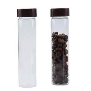 Conteneur de stockage de café à dose unique, flacons doseurs en verre pour grains de café avec couvercles, support de présentation métallique, accessoires pour café - Product Image 5