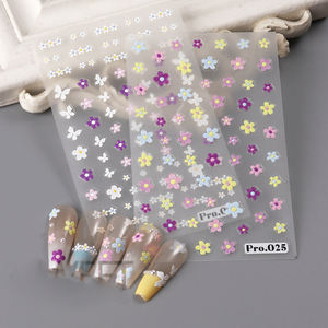Calcomanías y Adhesivos para <span class=keywords><strong>Uñas</strong></span> Acrílicas con Diseño <span class=keywords><strong>de</strong></span> Flores en <span class=keywords><strong>Relieve</strong></span> 3D/5D Personalizados - Product Image 3