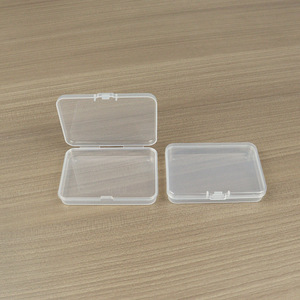 Rectangular Plastic Storage Box 8.5x6x1.5cm Transparent Cover For Jewelry Card Sticker Fishing Gear Organization - Product Image 1
