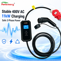 Nouveau chargeur EV portable de type 2 de 11 kW, 16 A, IP67, protection contre les fuites, utilisation domestique européenne, garage