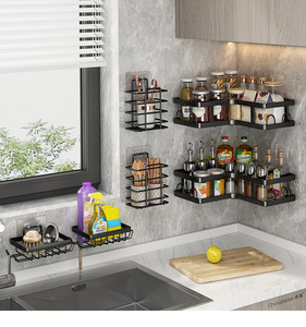 매력적인 디자인 욕실 코너 삼각형 랙 5 in 1 코너 목욕 샤워 캐디 보관 선반 화장실 주방 - Product Image 3