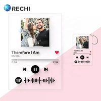 RECHI personnalisé acrylique Spotify Code musique signe affichage mur Art musique Album Plaque impression UV acrylique musique Record Art signe
