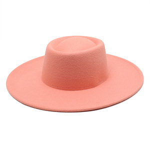 Sombrero Fedora de Ala Ancha de 9.5 cm, Sombrero Panamá de Fieltro de Lana, Estilo <span class=keywords><strong>Jazz</strong></span> - Product Image 5
