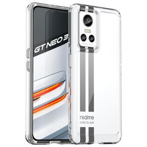 Funda de teléfono transparente colorida para Realme GT 5 6, funda móvil plegable de acrílico duro para Realme GT 6T <span class=keywords><strong>Neo</strong></span> 3, funda trasera - Product Image 1