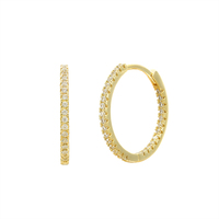 Gemnel Hot Aale Boucles d'oreilles en plaqué or 14K avec zircon cubique blanc pour femmes