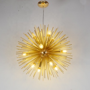 Decorazione per la casa di lusso lampada a sospensione a forma di riccio di mare decorazione oro camera da letto luce pendente per sala da pranzo - Product Image 2