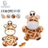 Porte-clés en peluche personnalisé UYEAH CPC OEM/ODM, design personnalisé, jouet en peluche, coton doux, girafe mignonne, lion, pendentif en peluche