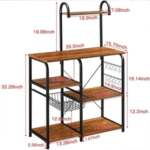 Soporte portátil <span class=keywords><strong>de</strong></span> Metal para microondas, estante <span class=keywords><strong>de</strong></span> especias <span class=keywords><strong>con</strong></span> <span class=keywords><strong>ruedas</strong></span>, carrito <span class=keywords><strong>de</strong></span> <span class=keywords><strong>cocina</strong></span> <span class=keywords><strong>con</strong></span> cesta - Product Image 4