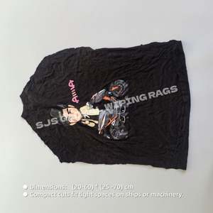 Chiffons de nettoyage en coton mélangé coloré pour usage industriel – Chiffons de t-shirt coupés en morceaux - Product Image 3