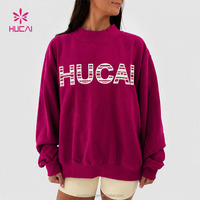 Sudadera Personalizada con Bordado, Cuello Alto, Diseño de Puntos, Felpa Francesa, 420 g/m², 100% Algodón, para Mujer