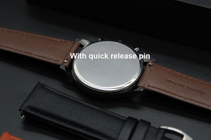 Correa de Reloj de Cuero Genuino Hecha a Mano de 20MM con Logotipo Personalizado, Correa de Reloj OEM de Estilo Occidental con Liberación Rápida para <span class=keywords><strong>GT2</strong></span> S3 - Product Image 4