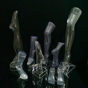 पैरों के मोजे या जूता संग्रह में टखनों और पैरों को प्रदर्शित करने के लिए स्पष्ट प्लास्टिक पारदर्शी लंबे फुट मैन्यूक्विन मॉडल - Product Image 2