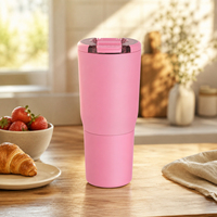 Gobelet de voyage isotherme à double paroi en acier inoxydable, durable, personnalisé, 25 oz, avec couvercle magnétique, anti-fuite, pour le bureau