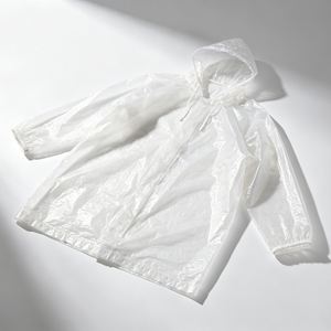 Imperméable jetable écologique à capuche pour adultes, poncho de pluie d'urgence pour l'extérieur - Product Image 2