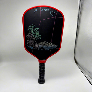Racchetta da Pickleball Yiheng Double Black Diamond Hawaii Edition <span class=keywords><strong>ALOHA</strong></span> RC 16mm in Fibra di Carbonio Toray T700 Termoformata - Product Image 1