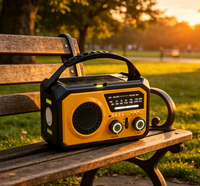 16000mAh Tragbares Solar-Handkurbel-Notfallradio AM FM WB Internet-Wetterempfänger LED-Taschenlampe SOS-Funktion