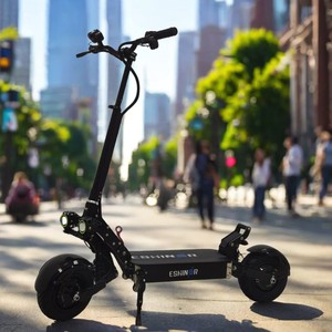 Trottinette électrique Geofought M7 à double moteur, 60V 6000W, pneus tout-terrain de 11 pouces, cadre en aluminium, pliable, pour adultes, avec phare LED - Product Image 1