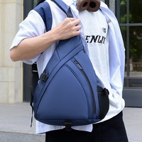 Sac de poitrine décontracté à fermeture éclair, nouveau, couleur unie, grande capacité, pour le cyclisme, les activités de plein air, les trajets quotidiens, les voyages, bandoulière pour homme