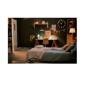 นาฬิกาแขวนไม้เรืองแสง 25 ซม. ตัวเลขเรืองแสง เข็มเรืองแสง ระบบควอตซ์ - Product Image 5