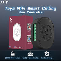 Controlador de ventilador de techo inteligente de velocidad WiFi Tuya, interruptor de luz inteligente con temporizador, compatible con Alexa/Google Home APP Remote