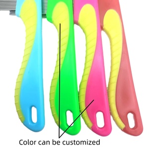Peines de Acero Inoxidable de Dientes Finos para Mascotas, Cepillos de Aseo para Perros y Gatos para Limpiar Pulgas, Garrapatas, Caspa, Enredos y Nudos - Product Image 4