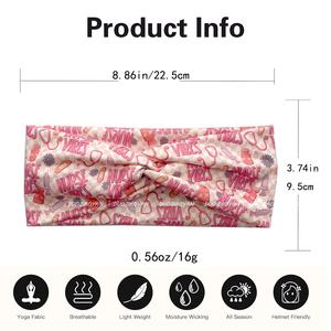 Fascia elastica da donna a torsione incrociata a testa larga annodata fascia elastica <span class=keywords><strong>per</strong></span> coda di cavallo sportiva <span class=keywords><strong>per</strong></span> <span class=keywords><strong>divise</strong></span> mediche da infermiere - Product Image 4