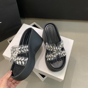 Sandalias de Plataforma con Pedrería para Mujer, Estilo Verano 2024, a la Moda, Combinables con Todo, para Exteriores - Product Image 1