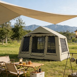 Carpa Familiar Resistente para el Desierto, Fácil de Instalar, Tela Oxford de Alta Densidad, Resistente al Viento, para Vacaciones Familiares al Aire Libre - Product Image 2