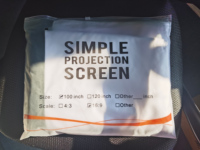 Écran de projection portable de 120 pouces, intérieur/extérieur, 4K, lavable, sans plis, projection avant et arrière, pour cinéma maison, bureau