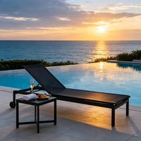 Chaise longue en aluminium sur mesure pour l'extérieur, pour piscine, plage, jardin