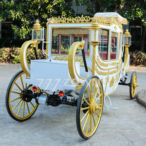 รถม้าไฟฟ้าแบบโบราณ ใช้พลังงานแบตเตอรี่ พร้อมไฟ LED สำหรับการแสดงกลางคืนในสวนสนุกและงานขบวนพาเหรด - Product Image 4