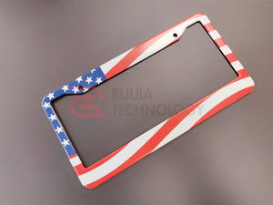 Bingkai Plat Nomor Mobil Custom Cetak Bendera Amerika Sampel Gratis MOQ Rendah Untuk Bingkai Plat Nomor Mobil Custom - Product Image 3