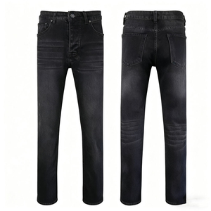 Dropshipping High Quality Cotton Acid Wash <b>Jeans</b> Custom Wide Leg Manufacturer Vintage Sunfaded Heavyweight Denim Jeanes for <b>Men</b> - Product Image 1