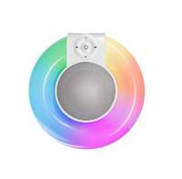 Haut-parleur portable multifonctionnel à son cristallin avec anneau lumineux et support de téléphone