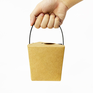 Taza de café 7x7x3 impresa personalizada redonda para llevar, Papel kraft de arroz para llevar, <span class=keywords><strong>pasta</strong></span> de fideos, caja de 10 oz 1000 para Fideos - Product Image 5