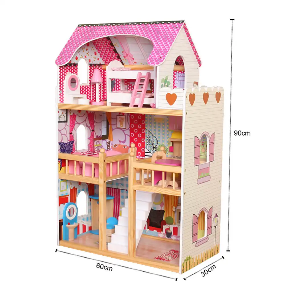 Nouveau modèle de maison de jeu jouet ABS maison de poupée meubles jouet éducatif maison de poupée en bois