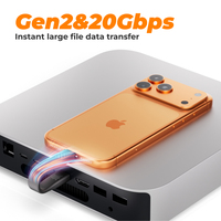 Cable de Transferencia de Datos OEM de 90 Grados, Alta Potencia, 60W, Gen 2, 20Gbps, Carga Rápida PD 3A, Tipo-C para Teléfonos Móviles y Tabletas (Video)