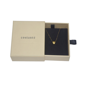 Factory Wholesale Storage Yellow Rectangle Paper Necklace Gift Box Packaging Cardboard Drawer Boxes Mini Jewelry Box