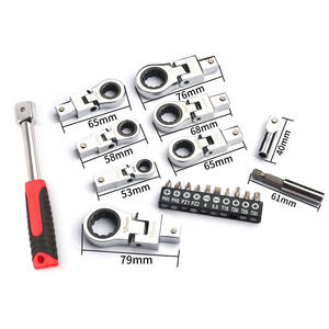 8 pièces/ensemble clé à cliquet à tête flexible ensemble clé interchangeable cliquets tournevis ménage multifonctionnel matériel outils - Product Image 3