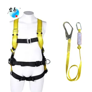 fall protection full body system construction for tower climbing portable fall safety harness with lanyard