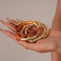 Bracelet en bambou multicolore de style caramel, best-seller transfrontalier, accessoire tendance et haut de gamme