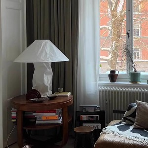 Scandinavian Style Paper Floor <b>Lamp</b> White <b>Shade</b> Led Light Source Nordic Living Room Bedroom Hotel Homestay Decor - Product Image 2