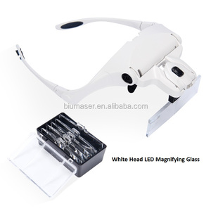 Loupe à LED grossissante à 5 lentilles pour maquillage permanent, avec couleurs noir et blanc - Product Image 1