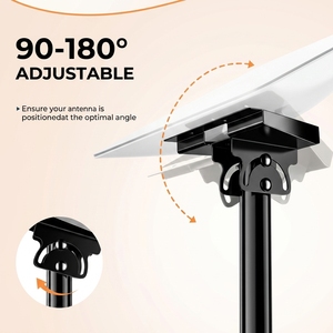 ขาตั้ง Starlink Gen 3 แบบ Heavy Duty พร้อมเสาต่อขยายและขาตั้งติดผนังแบบยาว ปรับยืดหดได้ สำหรับรุ่นมาตรฐาน 4/4X/V3 - Product Image 2