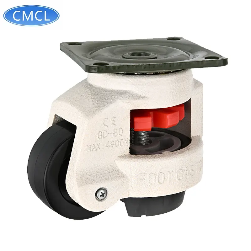 CMCL Footmaster GD 80S Casterhq Retractable Leveling Machine Casters 4 Pack Levelling Castors