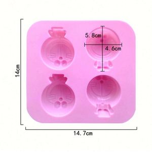 แม่พิมพ์เค้กรูปแมว 4 หลุม ทำจากซิลิโคน ปลอดสาร BPA สำหรับทำเทียน สบู่ เรซิ่น  แบบเป็นมิตรต่อสิ่งแวดล้อม  รับผลิตแบบ OEM/ODM - Product Image 2